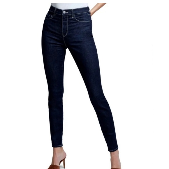 L’Agence Jeans Women’s Sise 25 Blue Monique High Rise Skinny Stretch - Picture 15 of 15